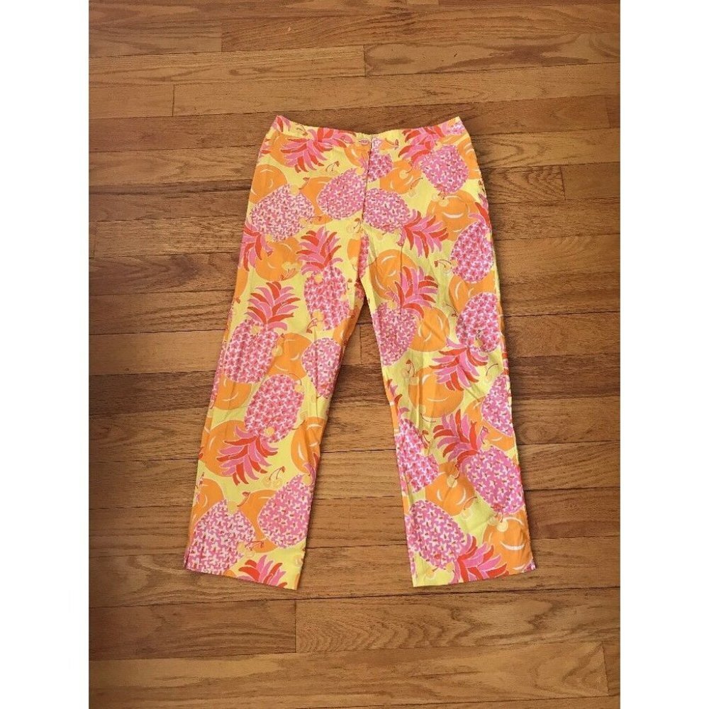 Lilly Pulitzer Orange Yellow Pink Pineapple Peach